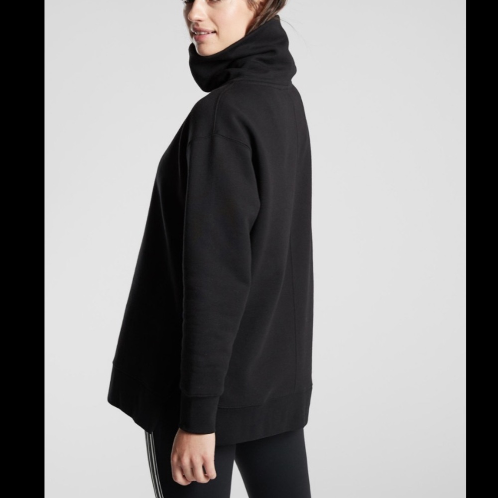 Athleta M black 24/7 funnel neck sweatshirt - Picture 2 of 11